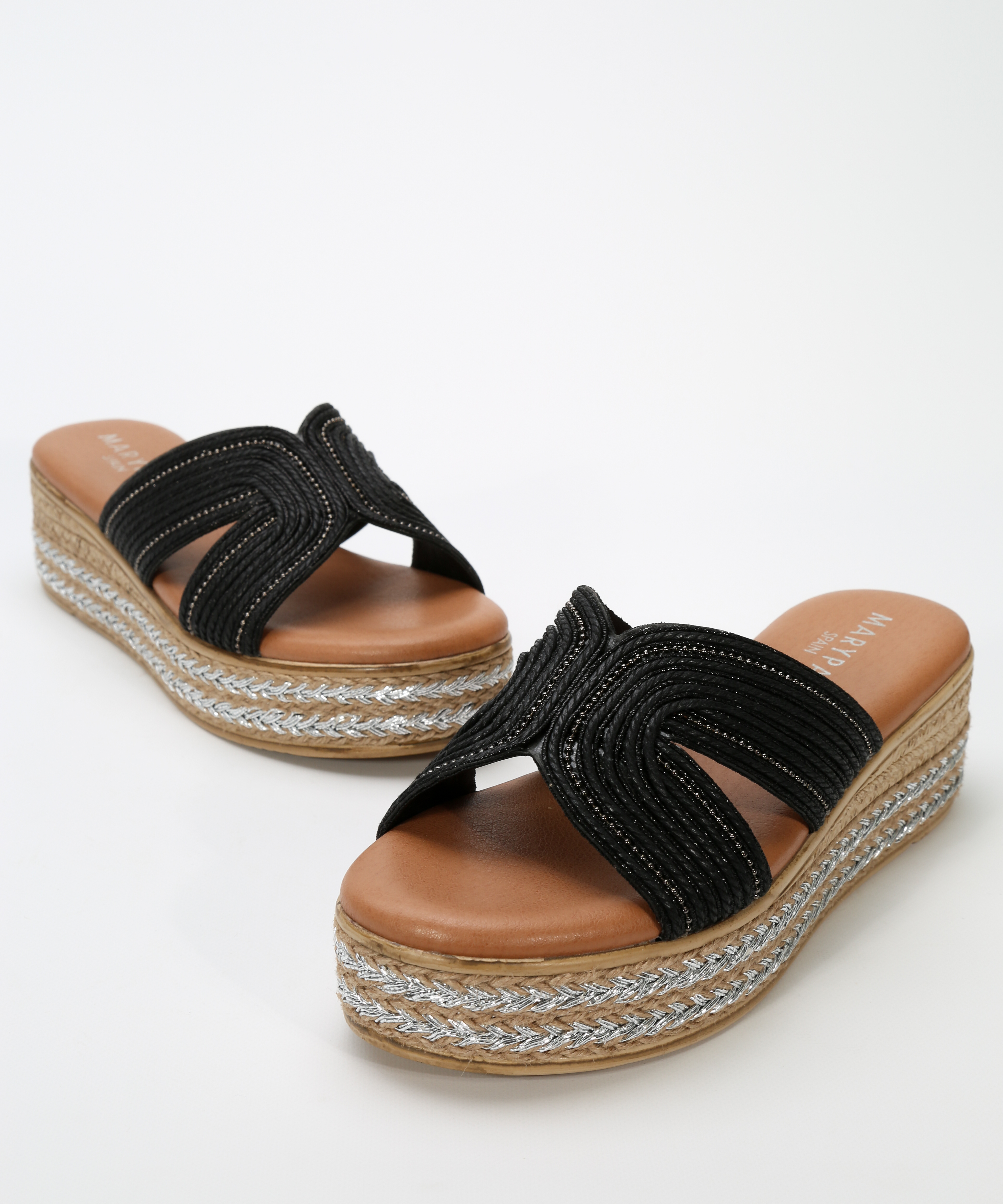 Sandalias plataforma bordada image number null
